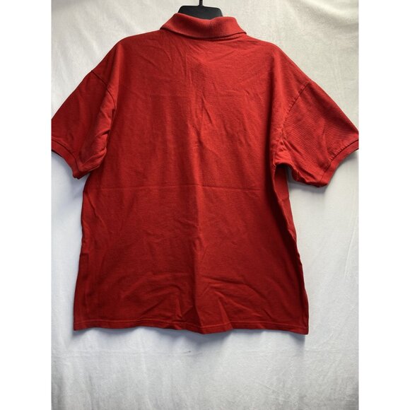 GILDAN Active Wear Ultra Cotton Collared Short Sleeve Shirt Men Large Red Used - Picture 11 of 16